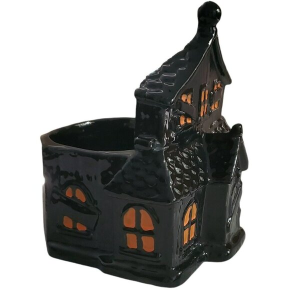 New Yankee Candle Haunted House Jar Holder Boney Bunch Halloween Ceramic 2021 - Picture 3 of 16
